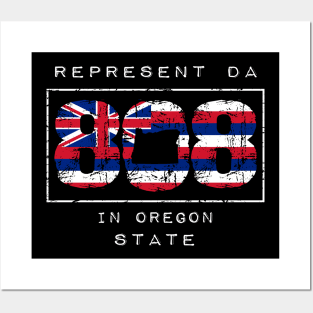 Rep Da 808 in Oregon State by Hawaii Nei All Day Posters and Art